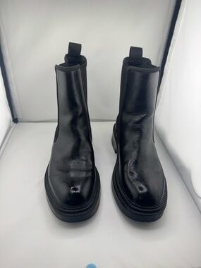 Zara Black Leather Chelsea Boots